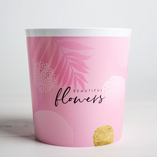 Кашпо для цветов «Beautiful flowers», 1,6 л, 14 х 14 см