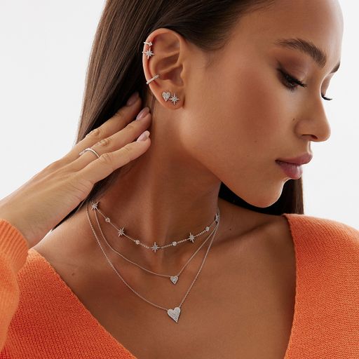 Колье - чокер Isida со звёздами из серебра