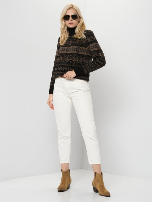 Джемпер высокое горло л1142 черный