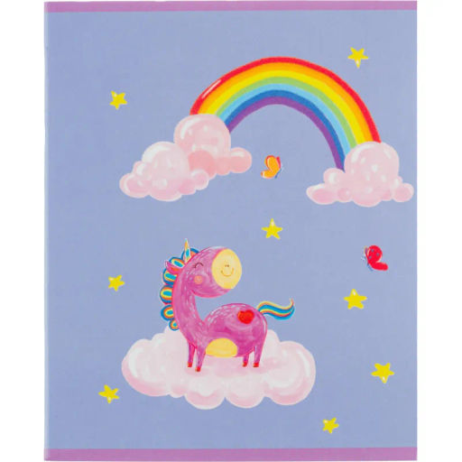 Цена за 2 шт. Тетрадь общая А5 48л Волш Единорог гол ,клет,скреп., ВД-лак