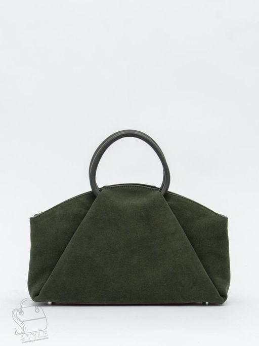 Сумка женская кожаная 1126MF gray green Polina&Eiterou