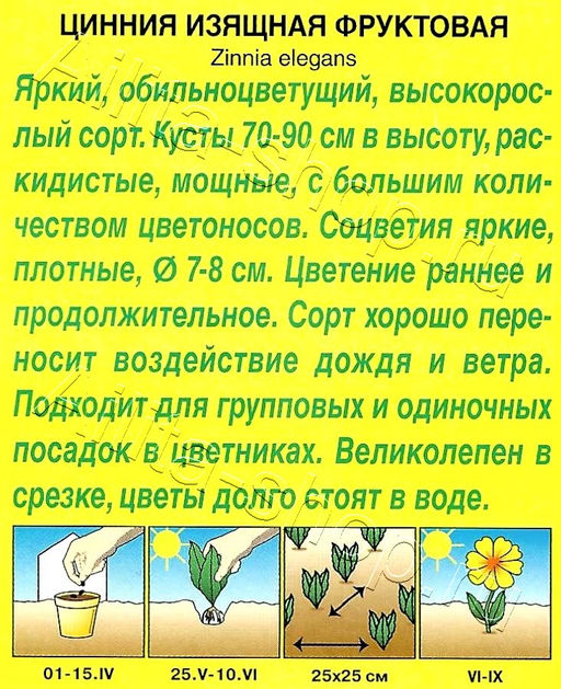 Цинния Фруктовая 0,3г (Аэлита)