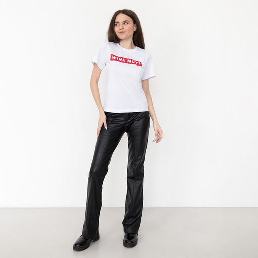 Футболка женская KAFTAN "WINE NOT", белый, р-р 44-46