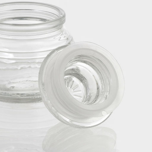 Банка для сыпучих «Бочка», 130 мл, 7×8.4 см, стекло, прозрачная