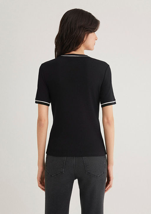 Siyah Tisort - Mavi фото 5