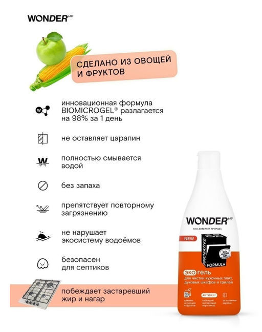 Набор для уборки на кухне Wonder Lab/Вондер лаб  фото 2