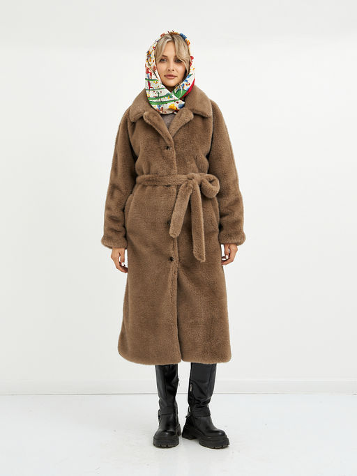 Шуба женская с поясом - Glenfield фото 7