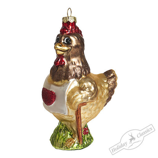 Курочка "Куриный дворик" (стекло) 8,5х7х13,5 см