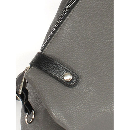 Рюкзак жен искусственная кожа ADEL-209/1в, 1отд+карм/перег, серый/черный флотер 256174 - Adelia фото 4