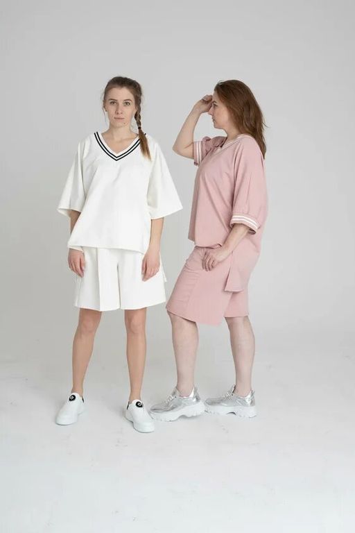 95% хлопок, 5% лайкра. Костюм цвет молочный - Knitka wear фото 7