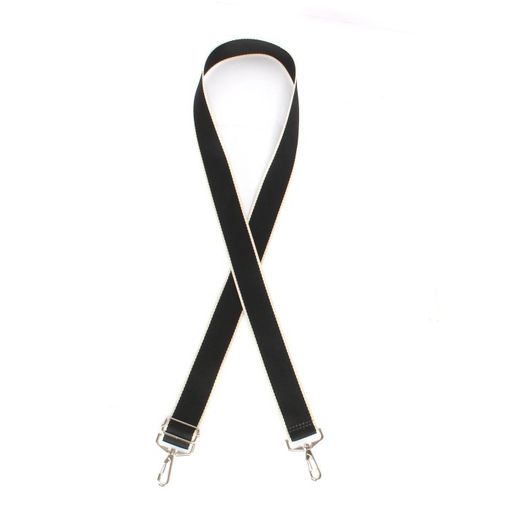 Плечевой ремень (стропа) ADEL-239/регулируемый, макс длина 150см, однотон черный/беж mpl-fbo 248591 - Adelia фото 2