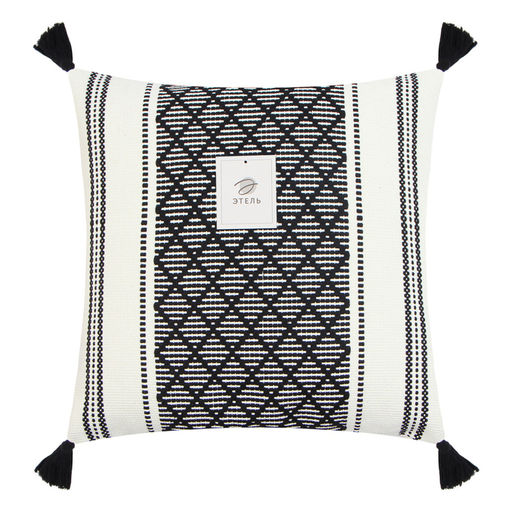 Наволочка декоративная Этель сканди 45*45 см черный, 100% п/э  фото 10