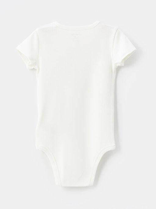 Bisiklet Yaka Bask?l? K?z Bebek ??t??tl? Bodysuit