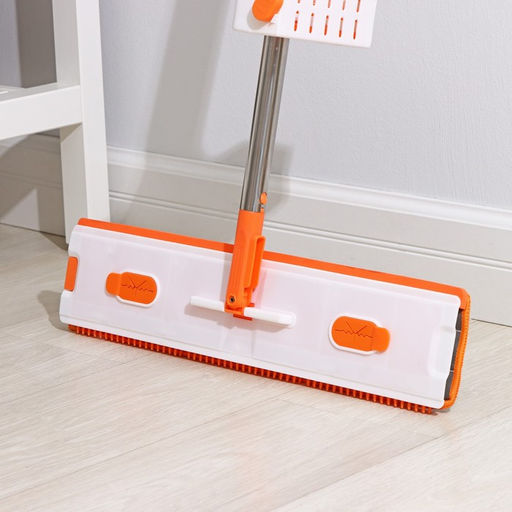 Швабра с отжимом, водосгоном и щёткой Raccoon, 2 насадки из микрофибры 50?11 см, стальная ручка 141 см фото 32