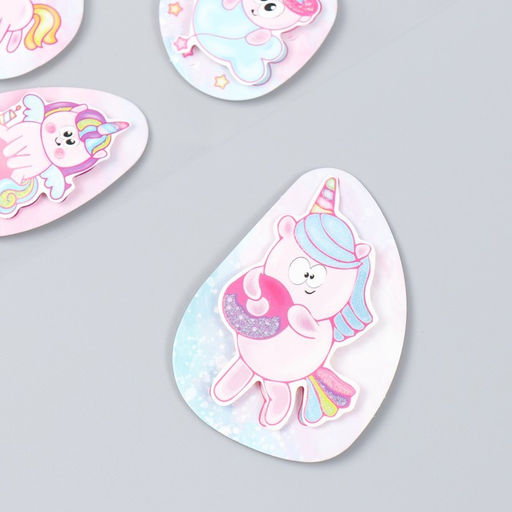 Наклейка картон 2 слоя Единорожки и сладости 17х12 см - Simaland фото 2