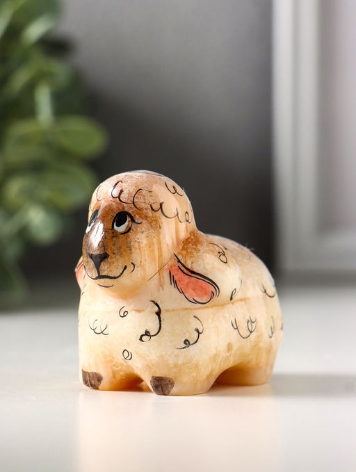 Фигурка «Овечка Долли», 6×7 см, селенит