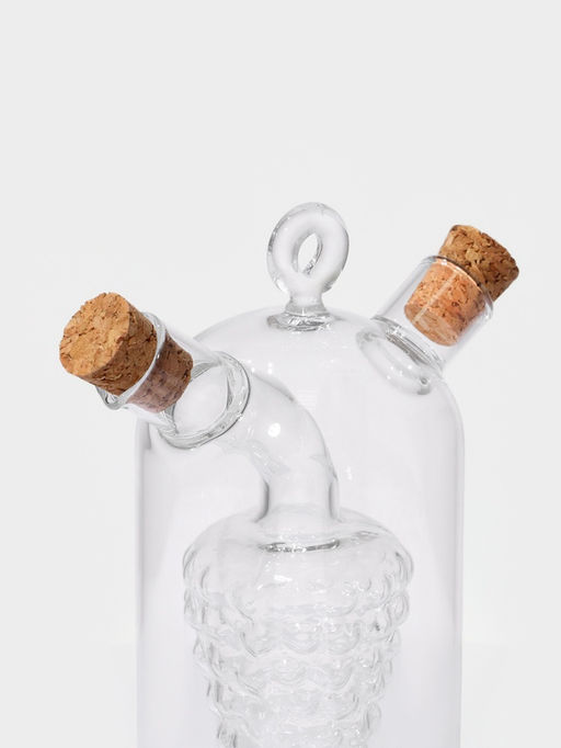 Бутыль для соусов и масла 2 в 1 «Фьюжн. Виноград», 300/50 мл, 11×6.5×18 см, стекло