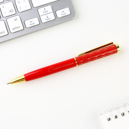 Ручка шариковая, синяя паста, 1.0 мм, в футляре, металл С 8 Марта