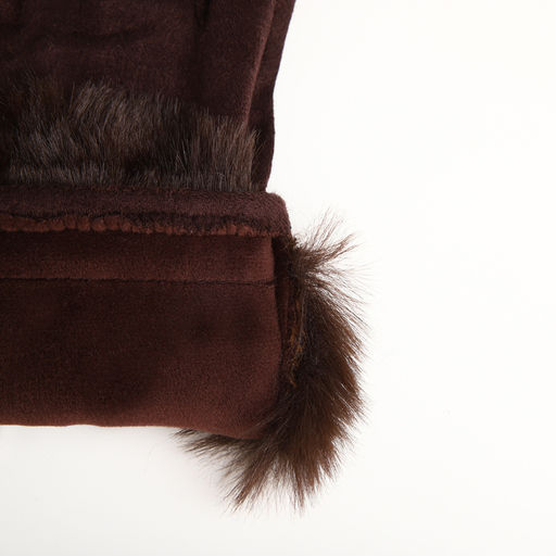 Перчатки женские, безразмерные, без утеплителя, коричневые