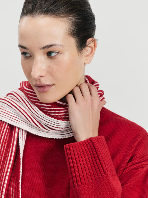 Джемпер с шарфом из хлопка / Zarina