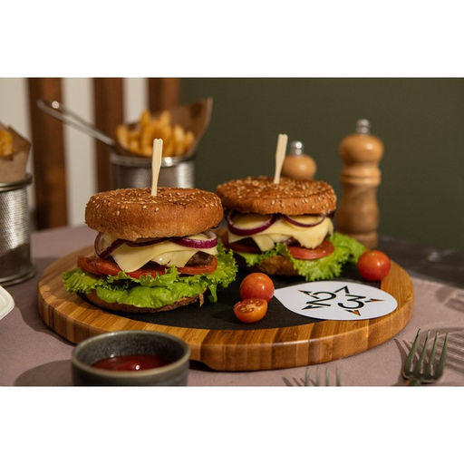 Блюдо для подачи Magistro Valley, d=30 см, сланец, бамбук фото 9