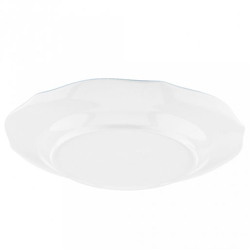 "Утренняя лазурь" Тарелка мелкая фарфоровая д267мм, h30мм, волнистый край, отводка, белый (Китай)