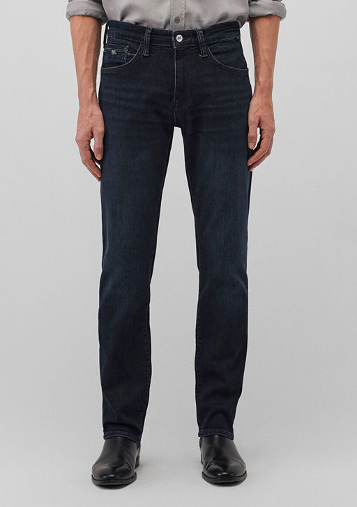 Marcus Lux Black Puslu Koyu Mavi Jean Pantolon  фото 4