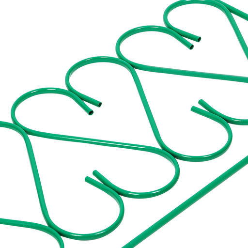 Ограждение декоративное, 54×340 см, 5 секций, металл, зелёное, «Изящный»