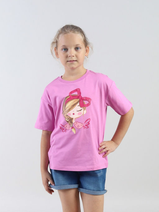 CRB wear / CWKG 63924-45 Футболка для девочки,сиреневый/Ex.Cherubino