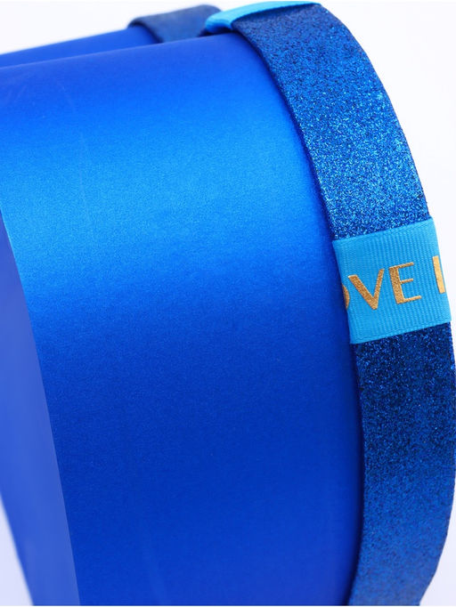 Набор подарочных коробок сердце 3 в 1, сияющий синий с бантом Любовь вечна, 31?27?13.3; 28?25?11.7; 26?23?10.3 см