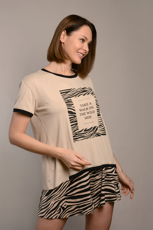 Костюм с шортами ЗЕБРА