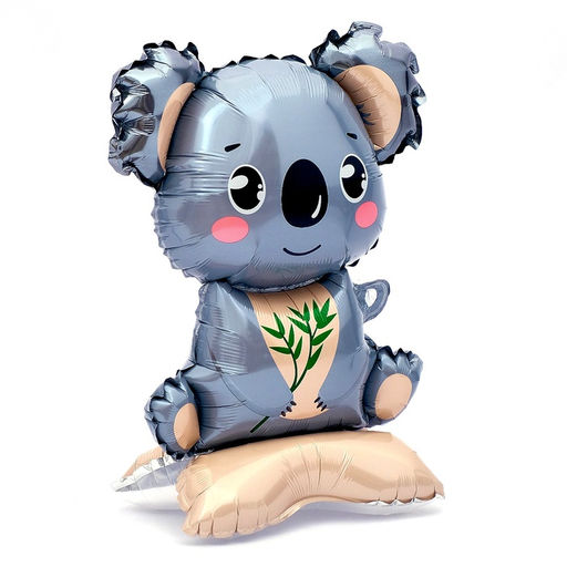 Цена за 2 шт. Воздушный шар фольгированный 23" «Коала», на подставке, под воздух