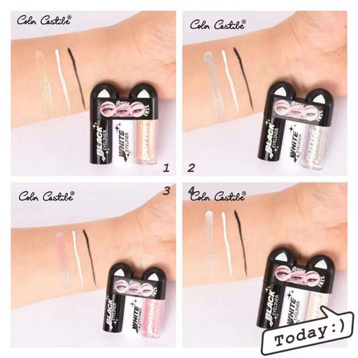 Color Castle Подводка для глаз и жидкие тени 2-в-1, тон 01 - Sadoer фото 5