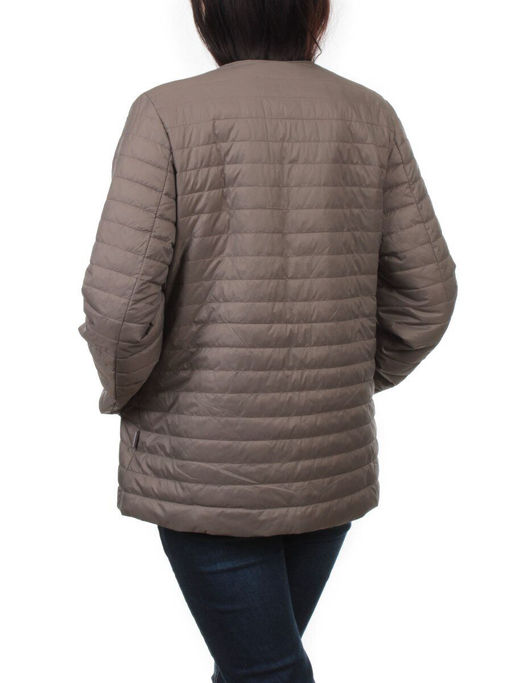 K-527 GRAY BROWN Куртка демисезонная стеганая женская (70 гр. холлофайбер) - Fashion фото 8