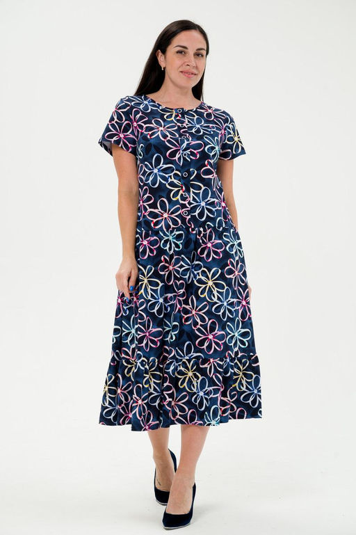 Платье женское из кулирки Кармелита лепесток - Амадэль фото 4