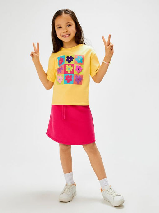 ACOOLA / Футболка детская для девочек Porto ярко желтый  фото 5