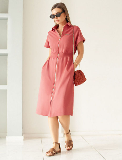 D42.118 Платье женское терракота