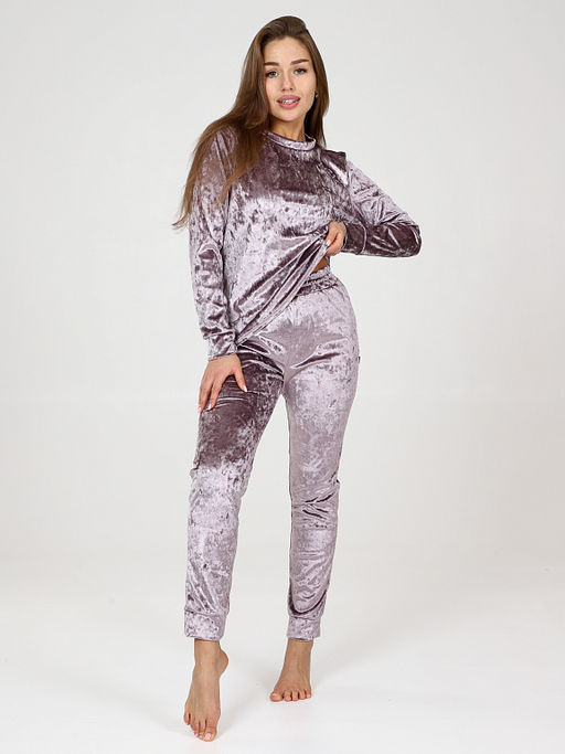 Костюм из велюра Мрамор Сирень - Амавес-текстиль фото 5