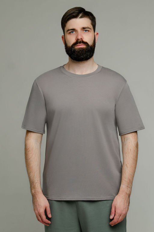 Арт. 67114/10 Футболка мужская 48-58 (6 шт) Цвет:серо-бежевый - Идеал фото 2