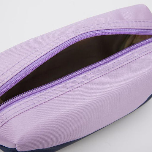 Косметичка на молнии, сиреневая, синяя