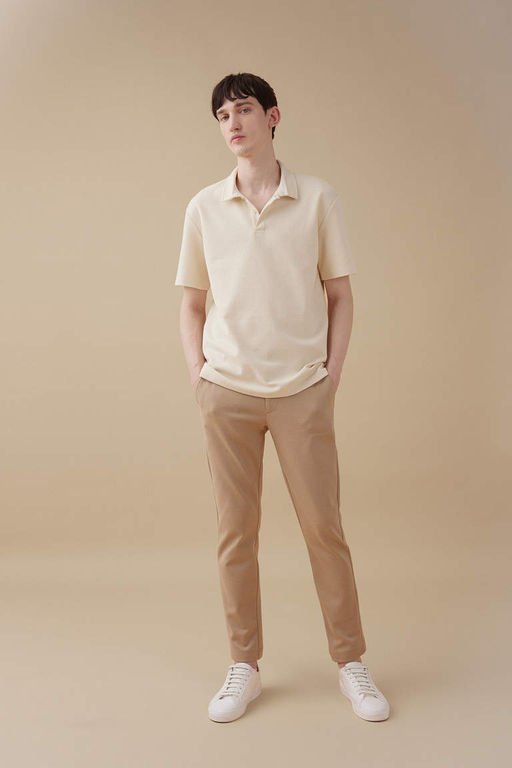 New Regular Fit Basic Duz K?sa Kollu Polo Tisort - Defacto фото 5