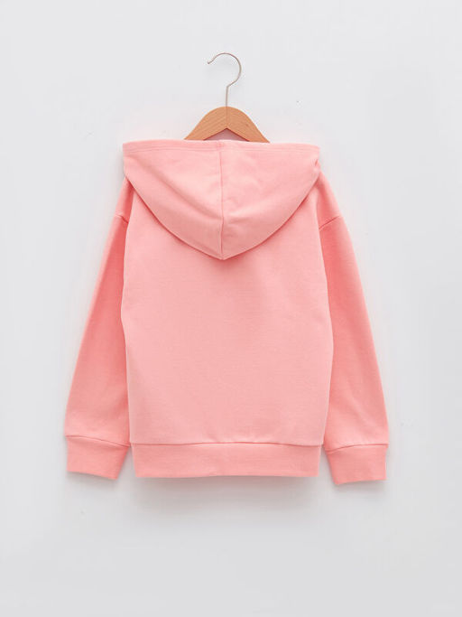 Kap??onlu Bask?l? Uzun Kollu K?z ?ocuk Sweatshirt - Waikiki фото 2
