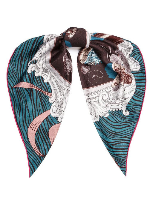 Платок жен. шелк 90х90 B06-8262-14 - Eleganzza фото 8