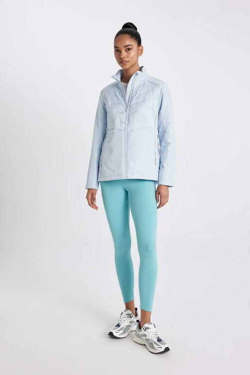 Водоотталкивающее пальто с воротником-стойкой DeFactoFit на подкладке из чесаного хлопка  фото 3