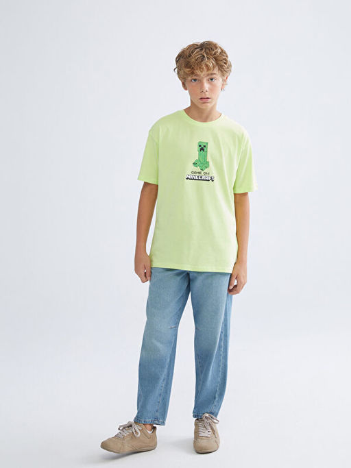 Minecraft Bask?l? Erkek ?ocuk Ti??rt