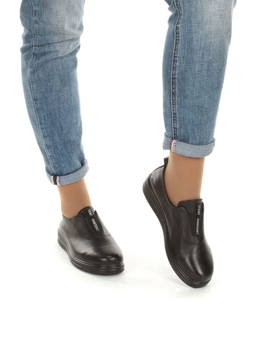 03-5069 BLACK Полуботинки женские (натуральная кожа)