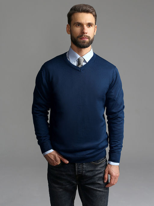 Джемпер мужской GREG G124-EV (яр.синий)  фото 8