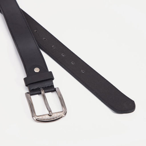 Ремень мужской, ширина 3,5 см, винт, пряжка металл, цвет чёрный - Simaland фото 2