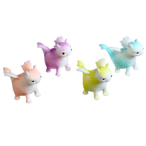 Цена за 11 шт. Мялка «Дракоша» с пастой, цвета МИКС