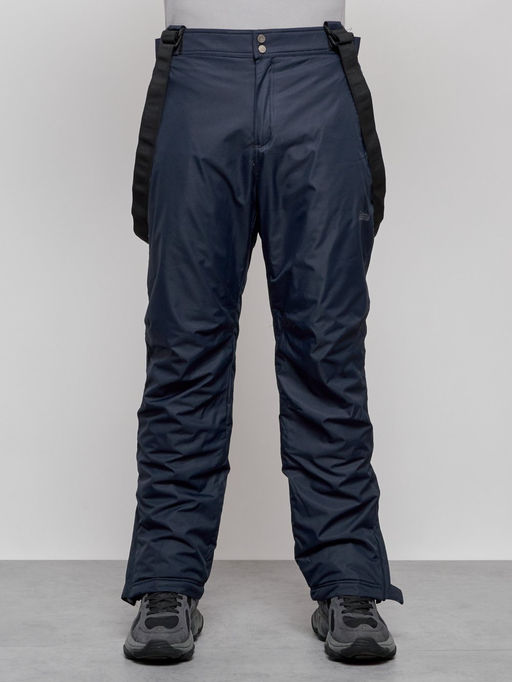 Полукомбинезон утепленный мужской зимний горнолыжный темно-синего цвета 7507TS - Colannia фото 5